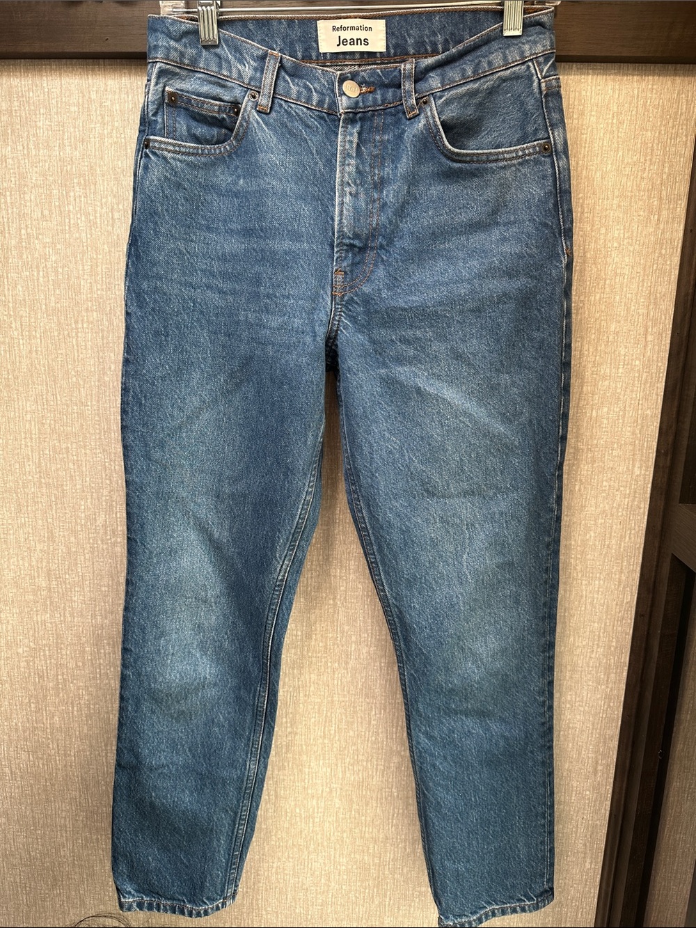 Reformation women’s Julia Crop high cigarette Straight Jeans